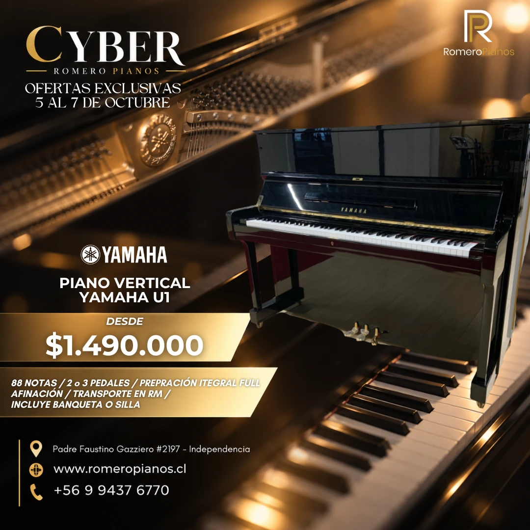 Piano vertical Yamaha U1 en oferta Cyber Romero Pianos